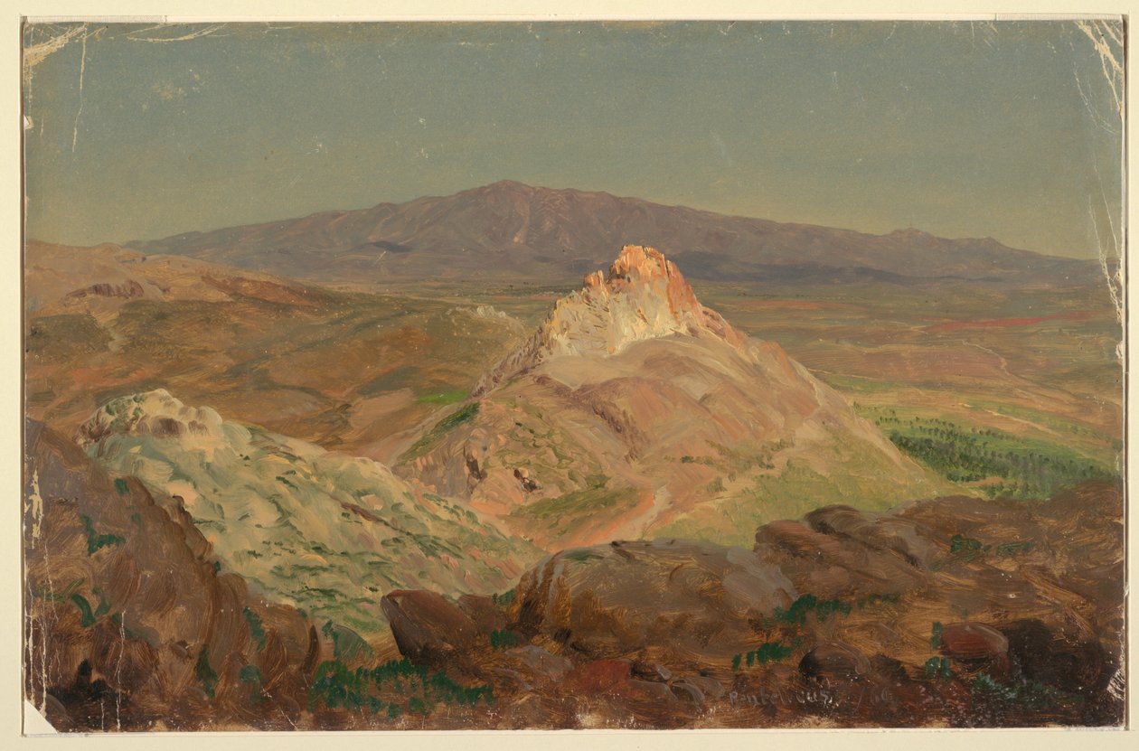 Tegning, Mount Pentelicus, april 1869 af Frederic Edwin Church