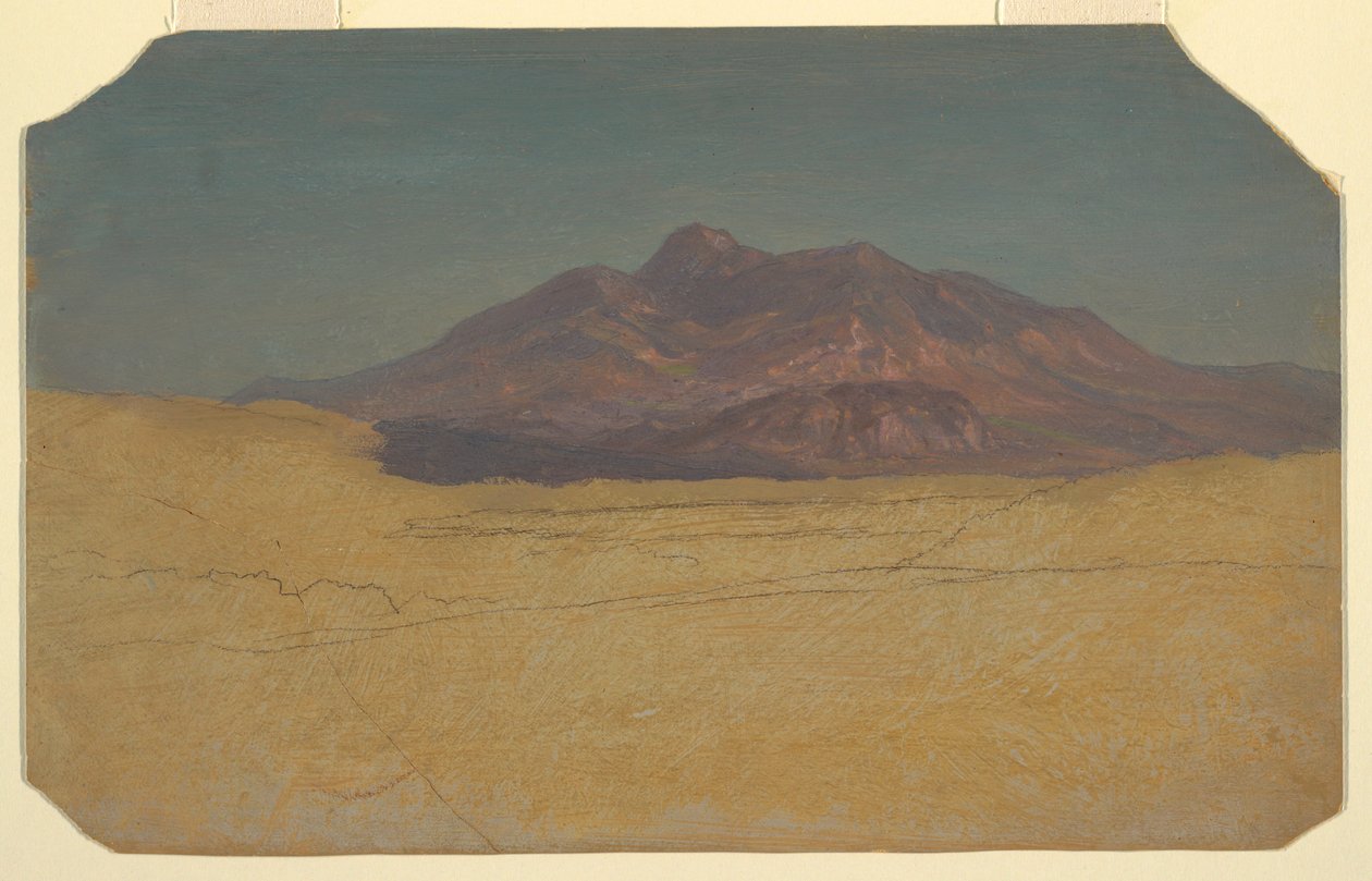 Tegning, bjerglandskab, 1868 af Frederic Edwin Church