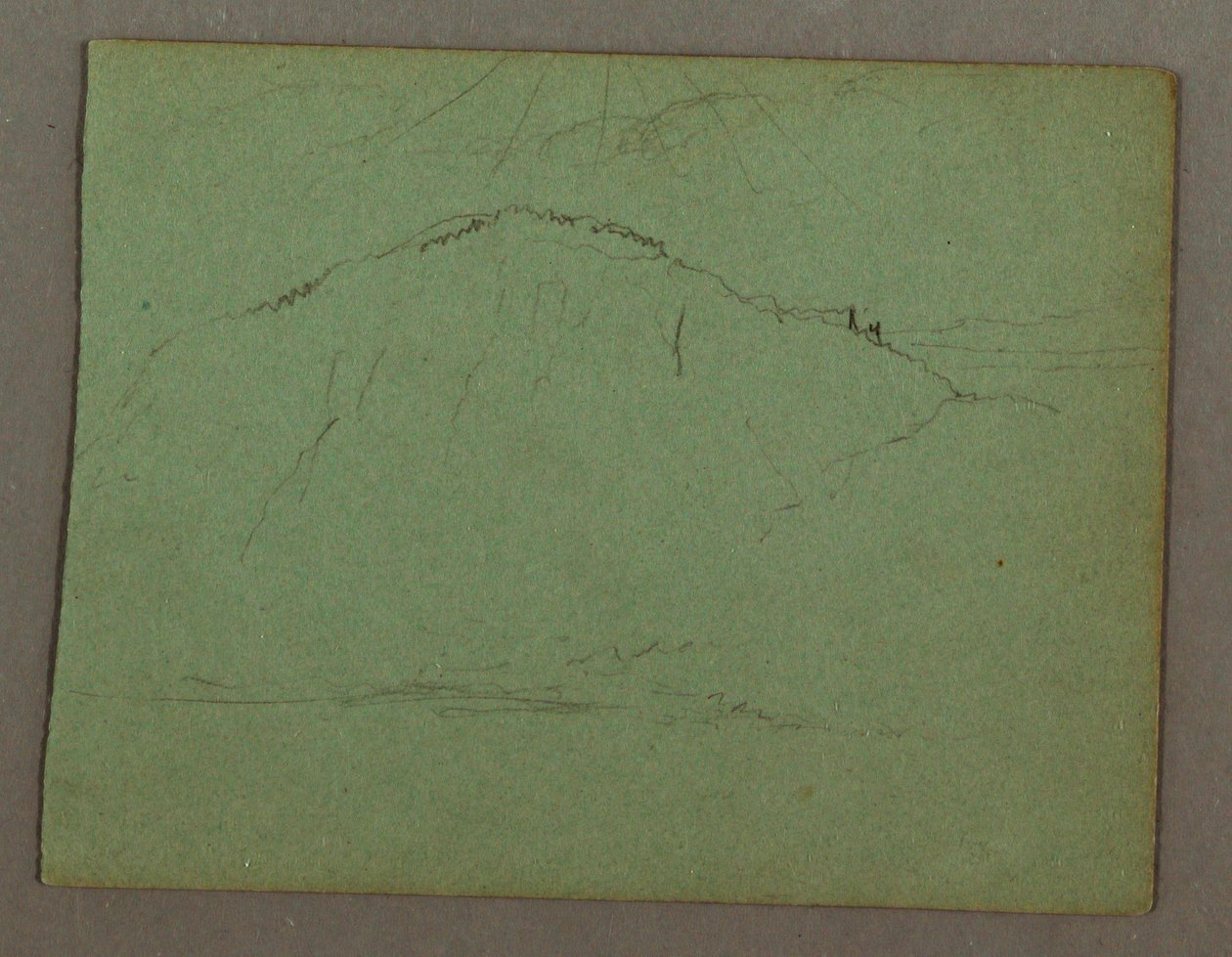 Tegning, Bjerg ved kysten, muligvis 1856 af Frederic Edwin Church