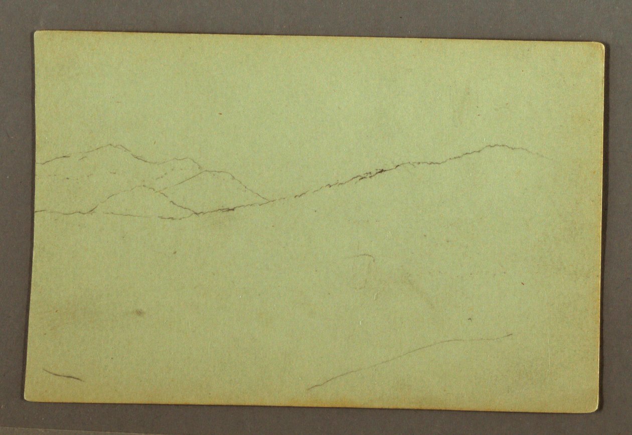 Tegning, Bjergtoppe, muligvis 1856 af Frederic Edwin Church