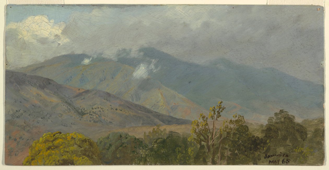 Tegning, bjerglandskab, maj 1865 af Frederic Edwin Church