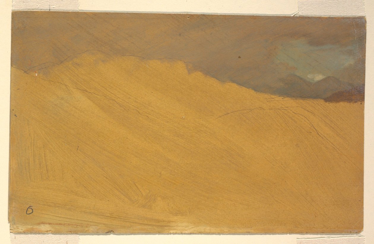 Tegning, Bjerglandskab, 1860-70 af Frederic Edwin Church