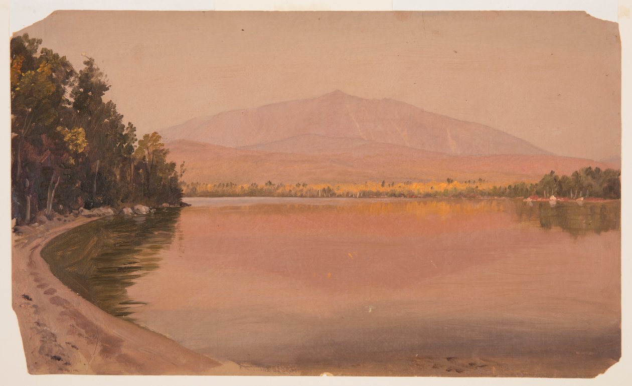 Tegning, Katahdin-bjerget fra Togue Pond, 1878 af Frederic Edwin Church