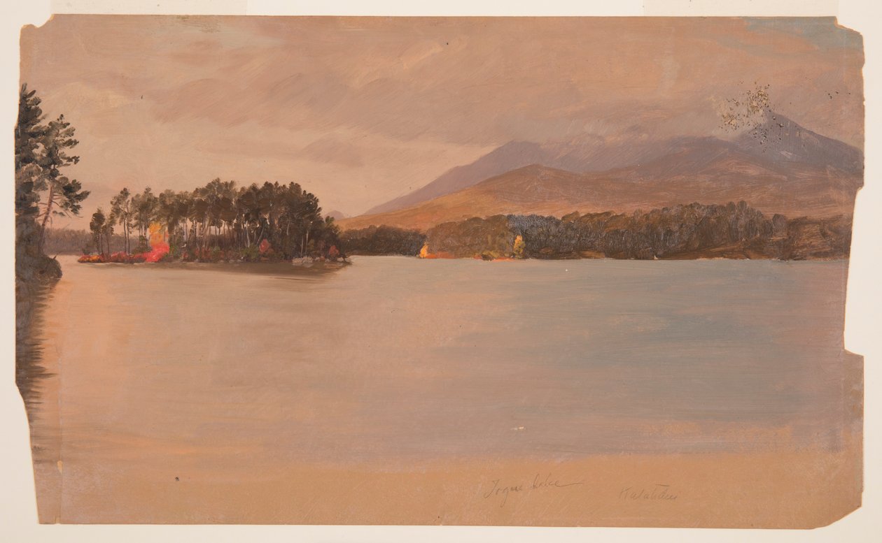Tegning, Katahdin-bjerget fra Togue Pond, 1878 af Frederic Edwin Church