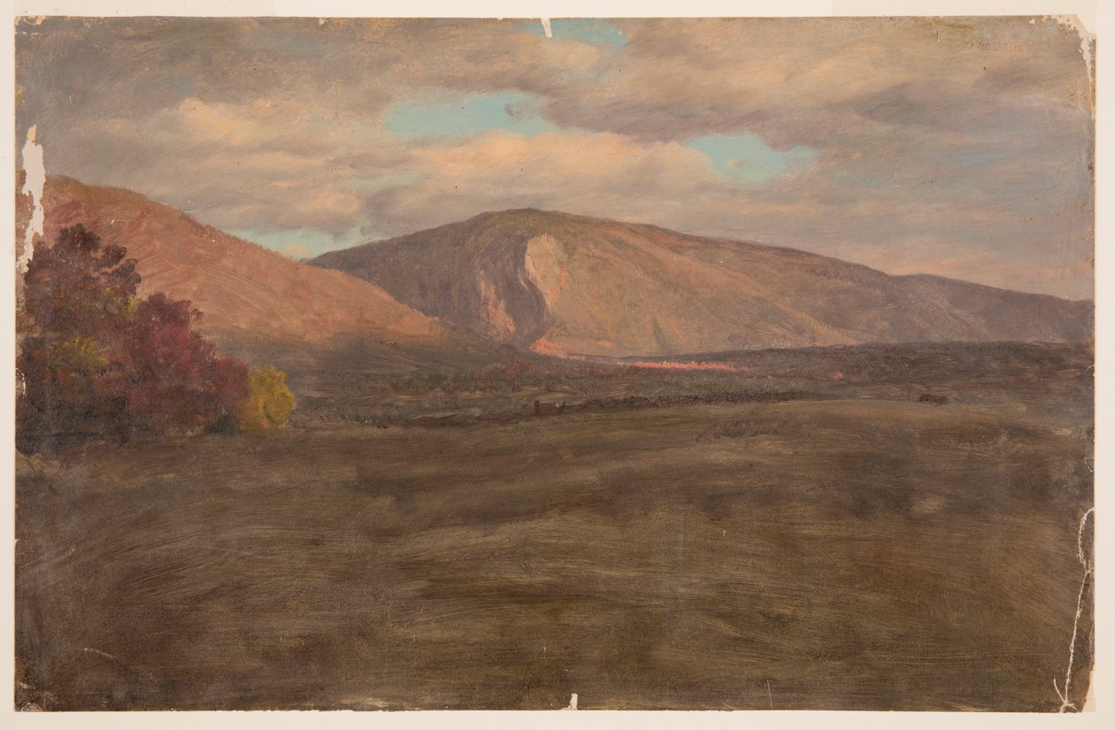 Tegning, Katahdin-bjerget set fra sydvest (), 1870-80 af Frederic Edwin Church