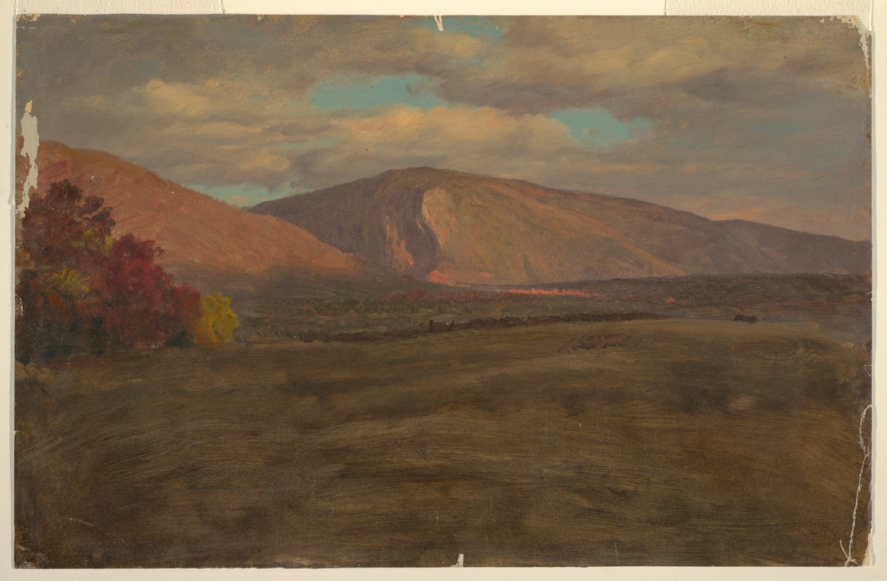 Tegning, Katahdin-bjerget set fra sydvest (), 1870-80 af Frederic Edwin Church