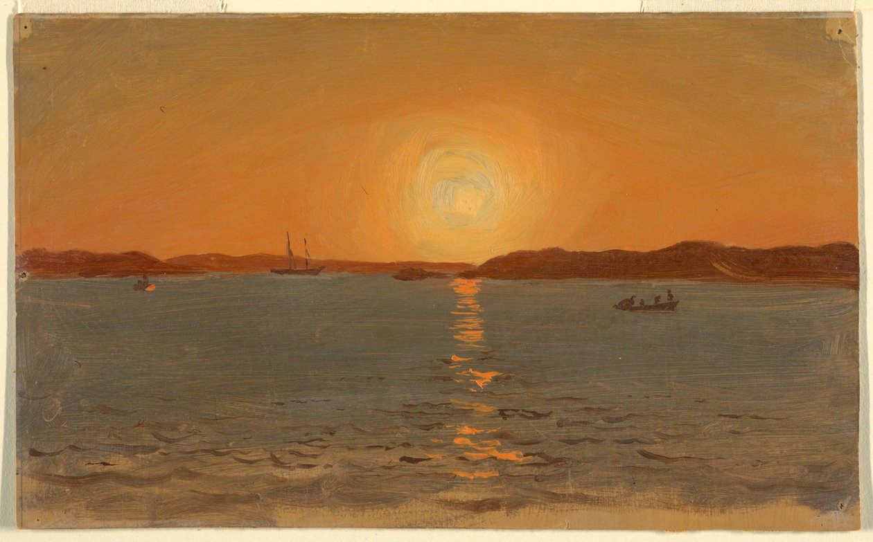 Tegning, Newfoundland, Cat Head, juni 1859 af Frederic Edwin Church