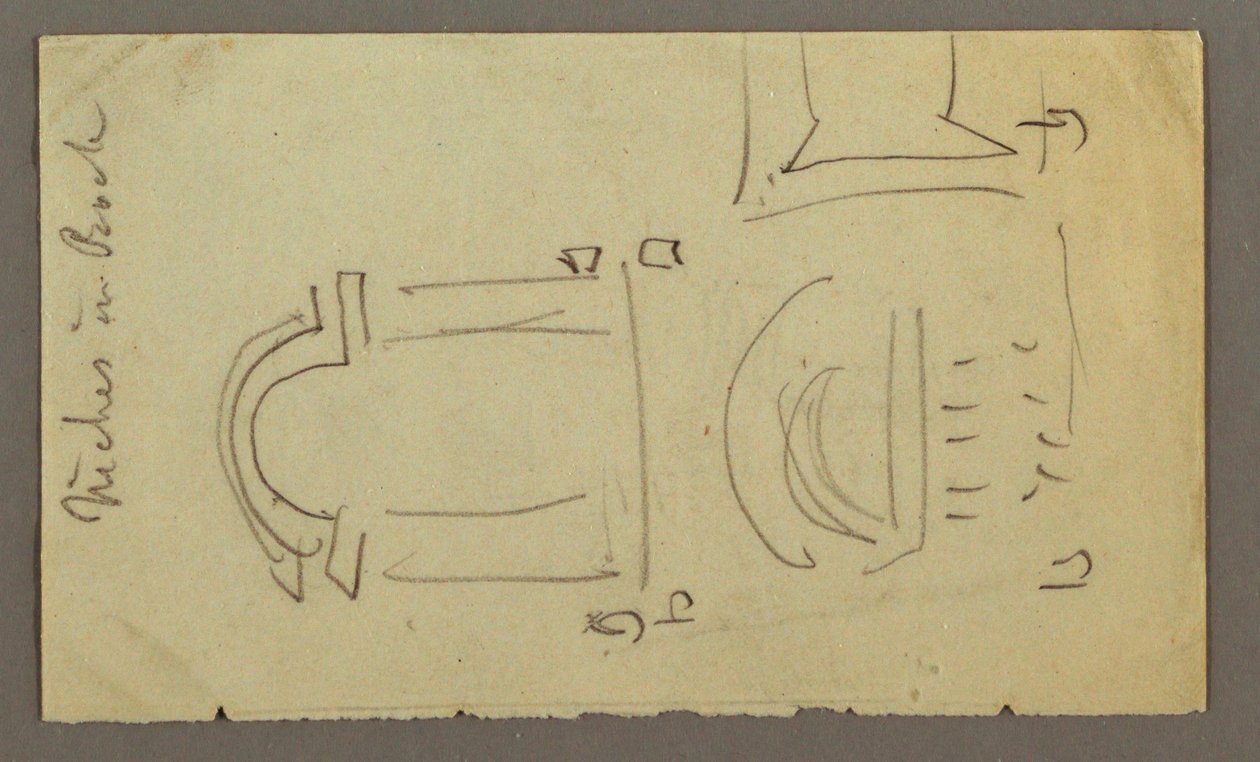 Tegning, rektangulært design, muligvis 1868 af Frederic Edwin Church