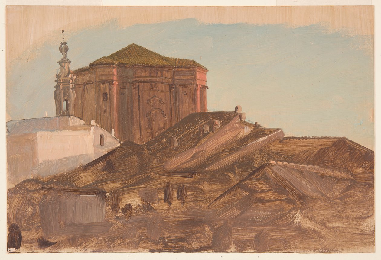 Tegning, hustage nær Sant