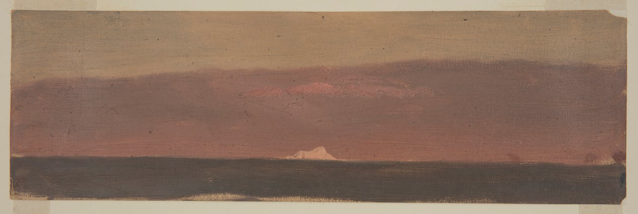 Tegning, Havbillede med isbjerg, 1859 af Frederic Edwin Church
