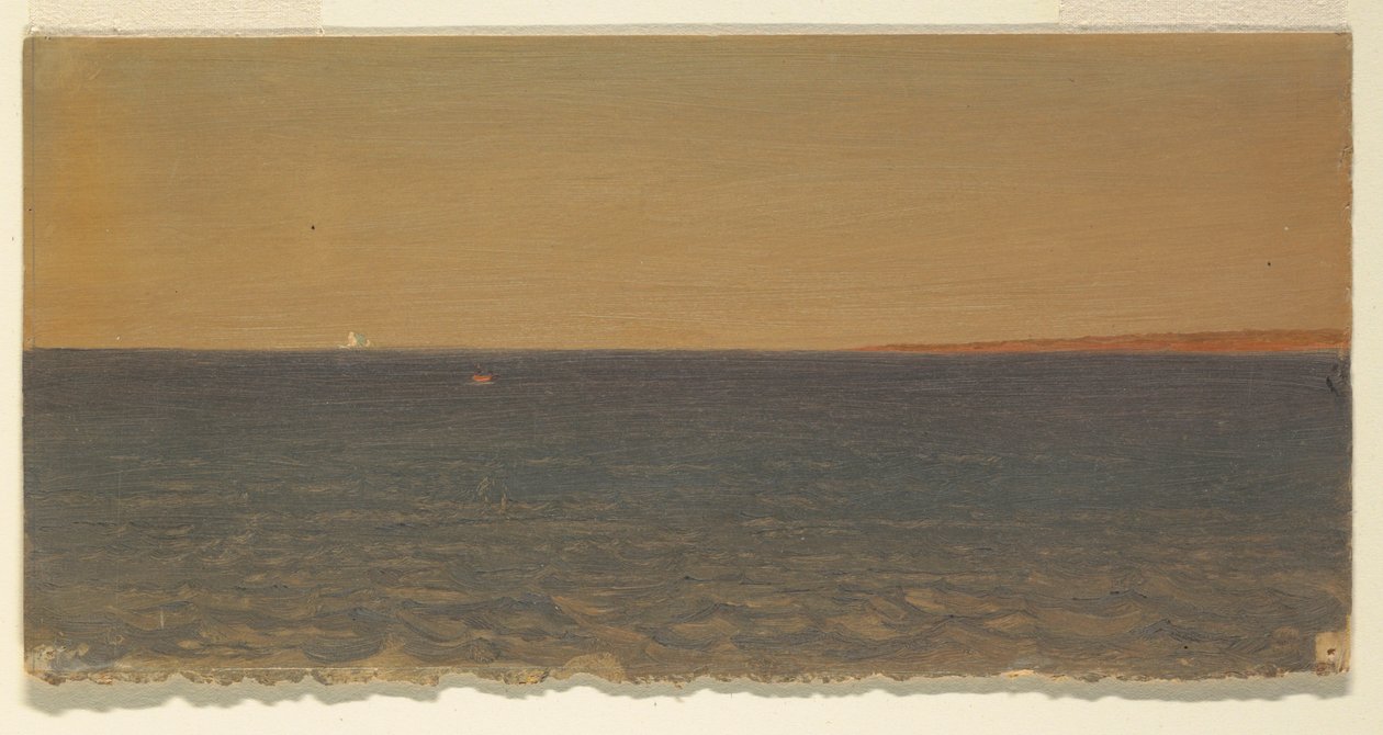 Tegning, Havbillede med isbjerg, 1859 af Frederic Edwin Church