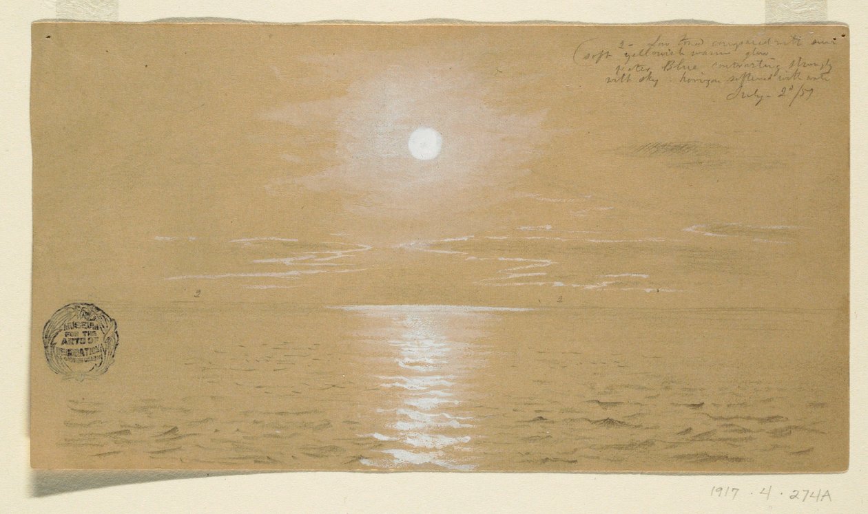 Tegning, Havbilleder, Newfoundland, 6. juli 1859, 1859 af Frederic Edwin Church