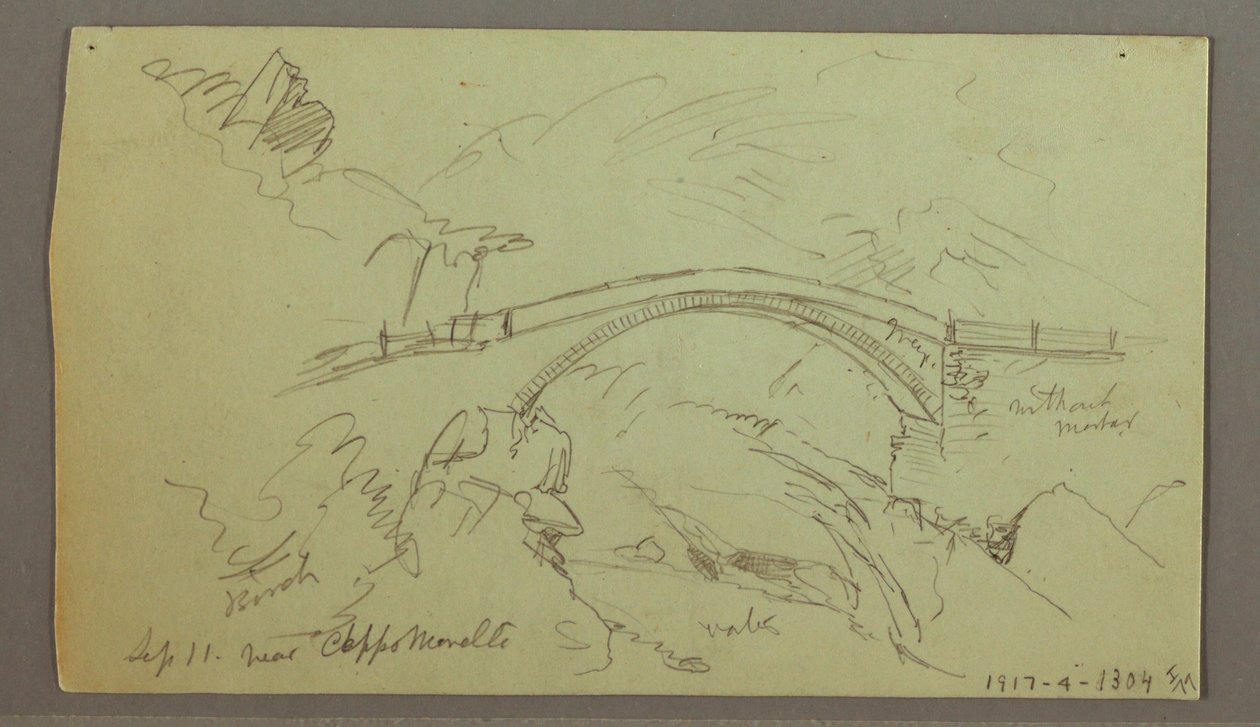 Tegning, Helligdom i skoven, september 1868 af Frederic Edwin Church