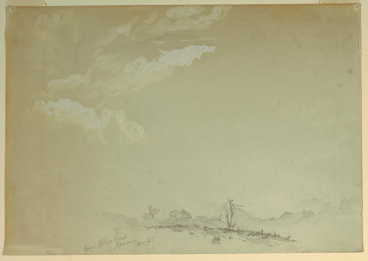 Tegning, skitser, Bloxburgh, Jamaica, 1865 af Frederic Edwin Church