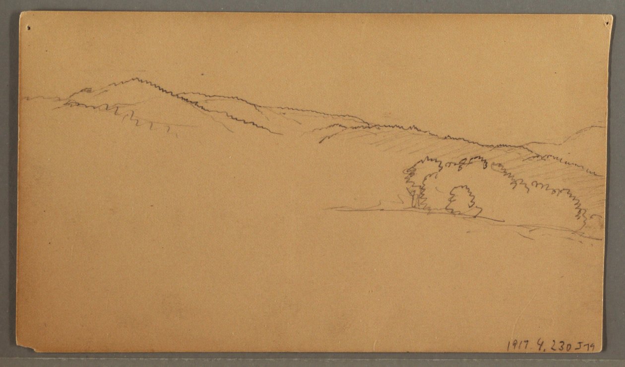 Tegning, Himmelstudie, muligvis 1873 af Frederic Edwin Church