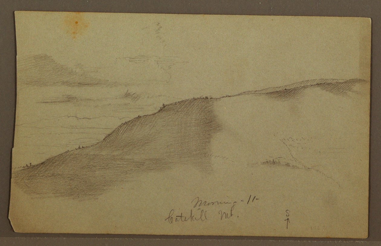 Tegning, Skrånende bjerge, muligvis 1860