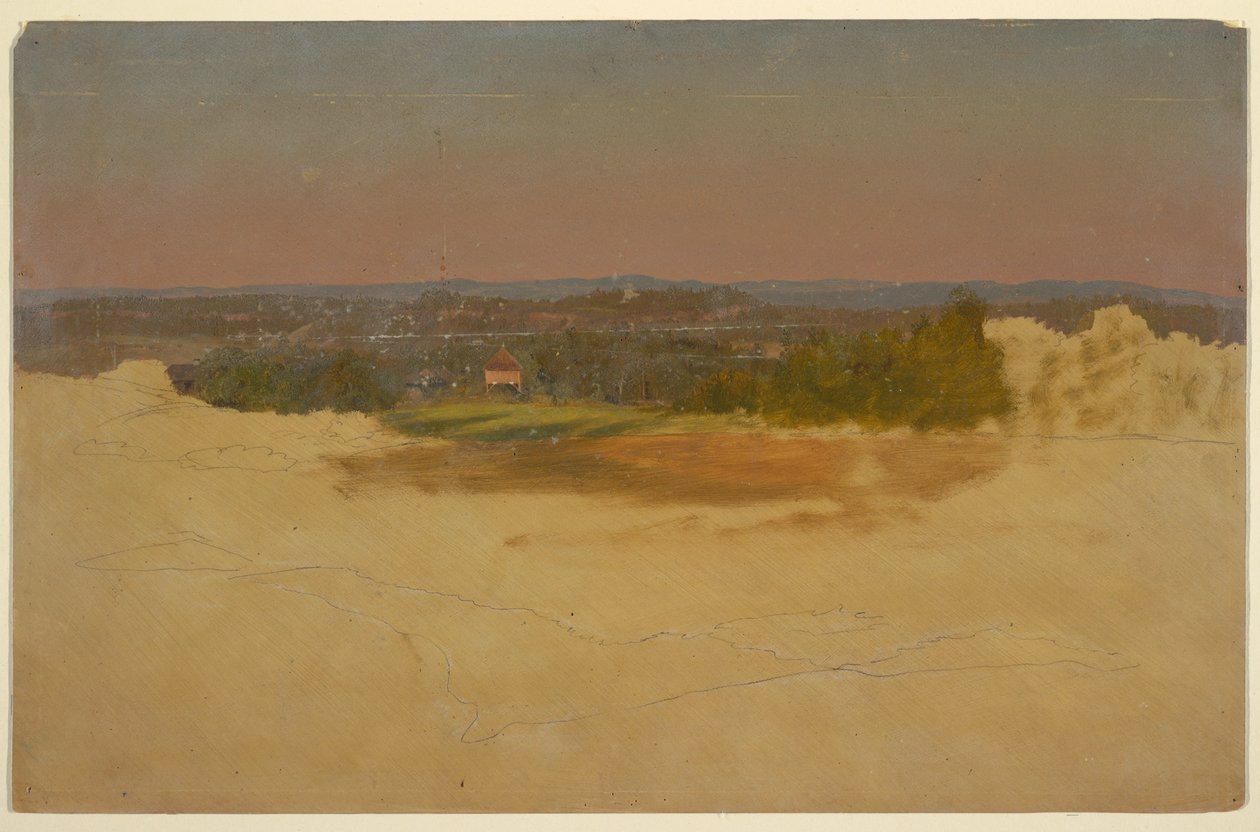 Tegning, Sydamerikansk landskab, 1857 af Frederic Edwin Church