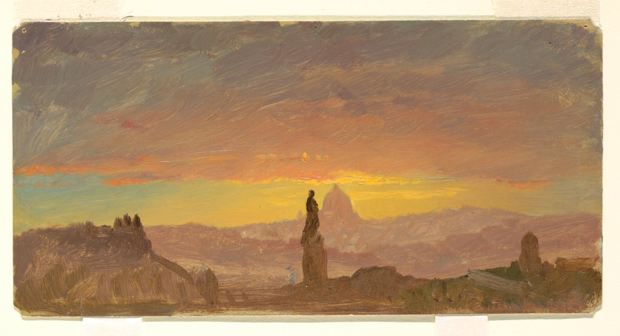 Tegning, Peterskirken, Rom, vist, 1868-69 af Frederic Edwin Church