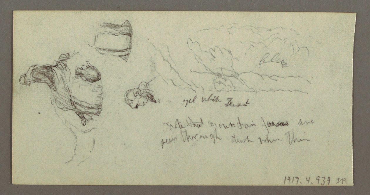 Tegning, studie af kamelben, muligvis 1868 af Frederic Edwin Church
