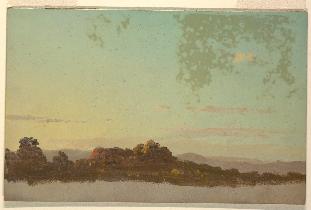 Tegning, Sommerlandskab, 1870-80 af Frederic Edwin Church