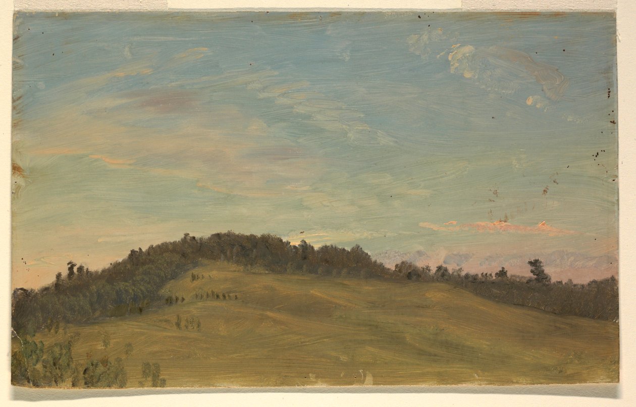 Tegning, Sommerlandskab, 1870-80 af Frederic Edwin Church