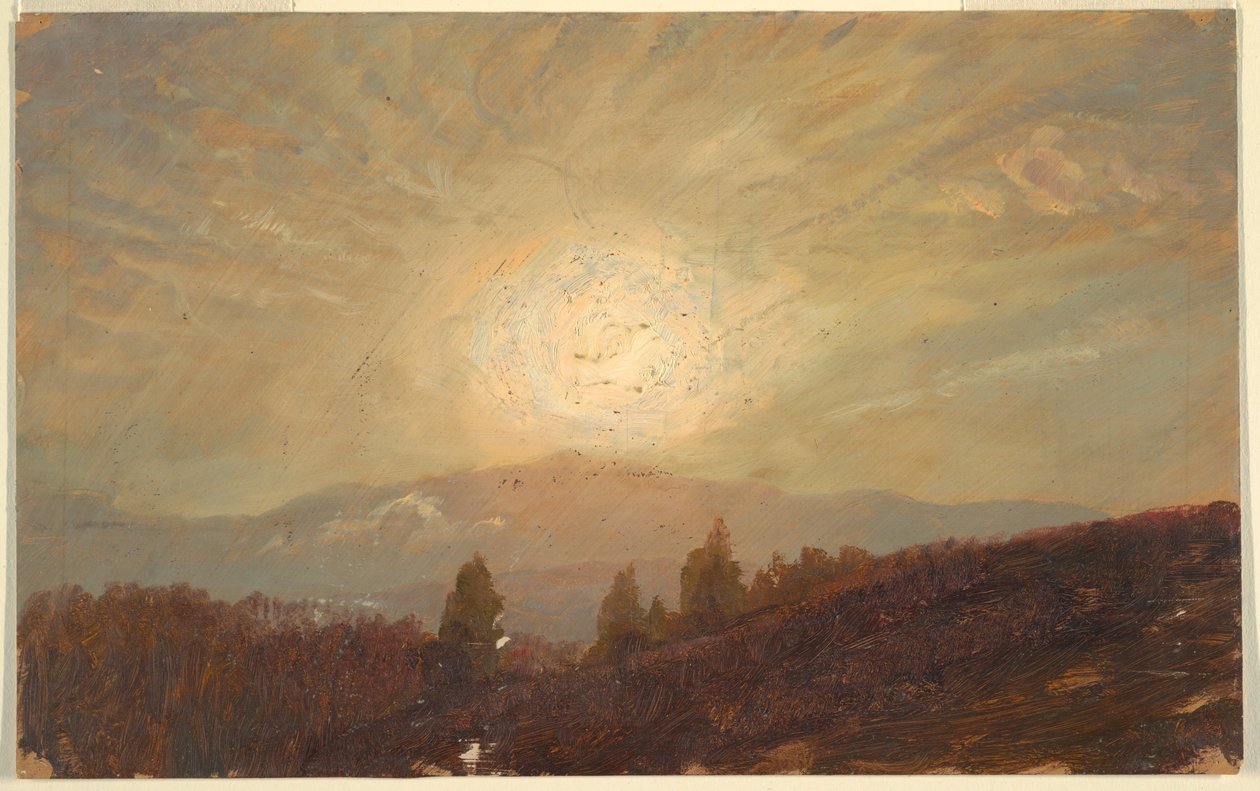 Tegning, Solnedgang, 1855-65 af Frederic Edwin Church