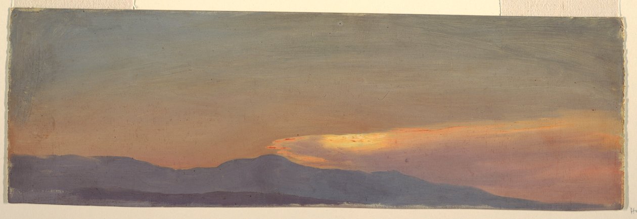 Tegning, Studie af solnedgangssky, ca. 1880 af Frederic Edwin Church