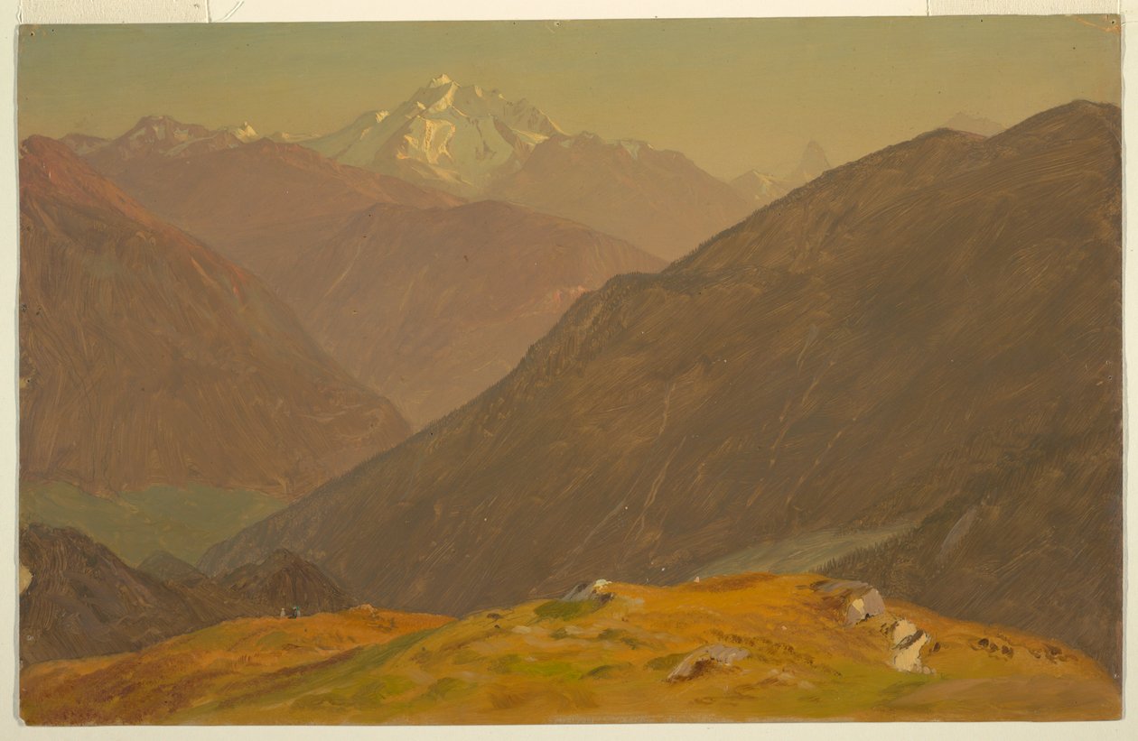 Tegning, The Goell, nær Berchtesgeden, 1868 af Frederic Edwin Church