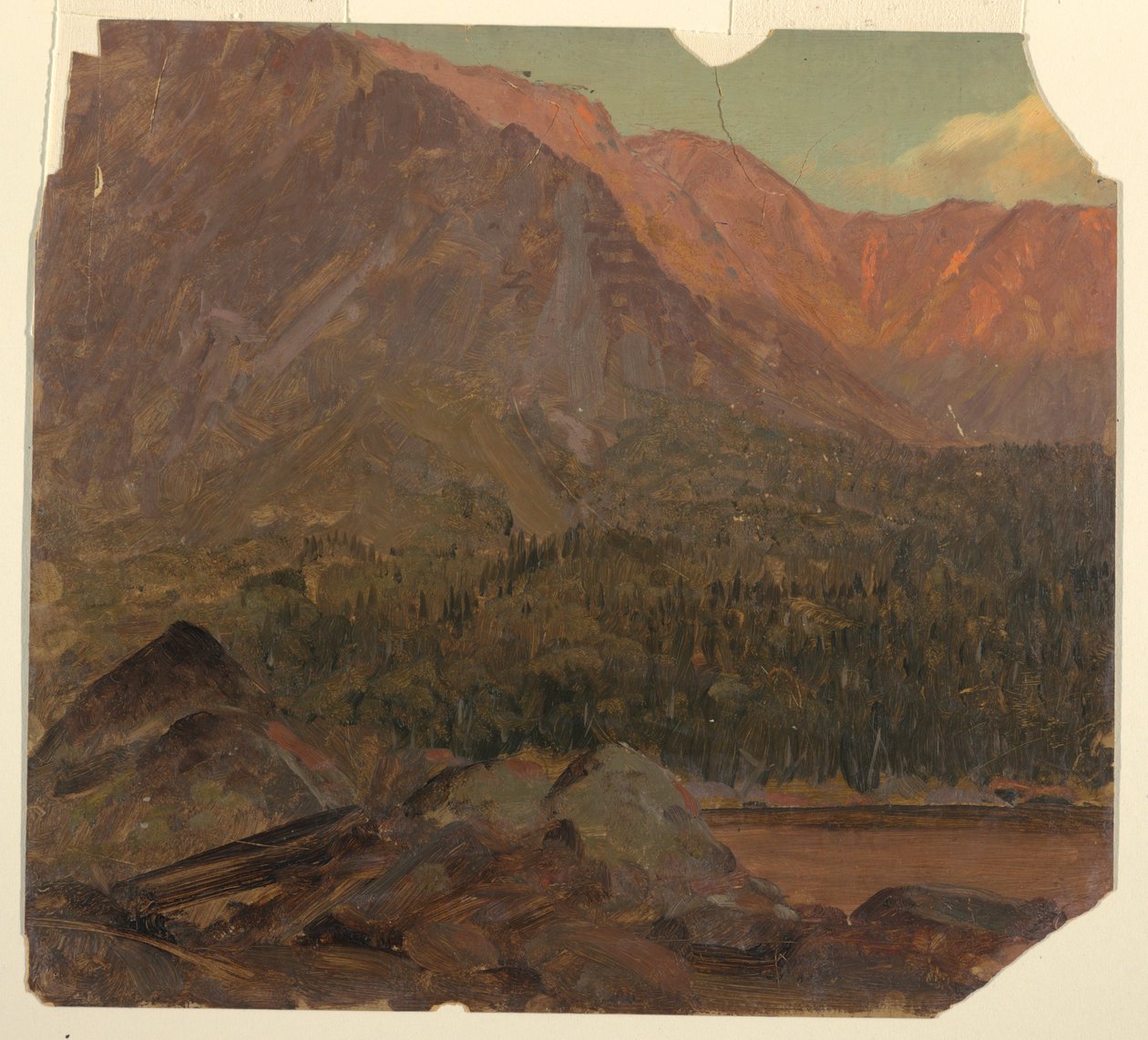 Tegning, Det store Katahdin-bassin, Maine, 1860-70 af Frederic Edwin Church