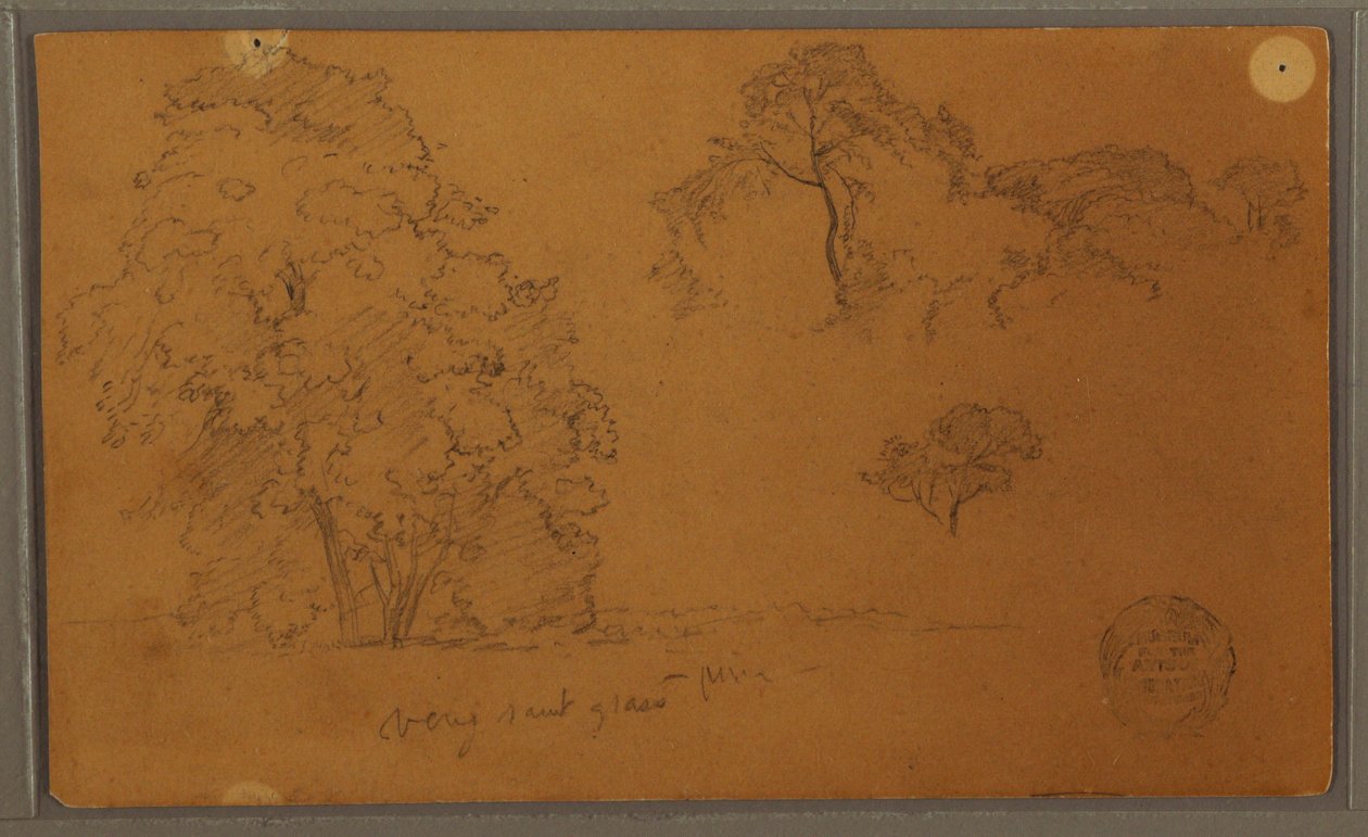 Tegning, Træer, 1857 af Frederic Edwin Church