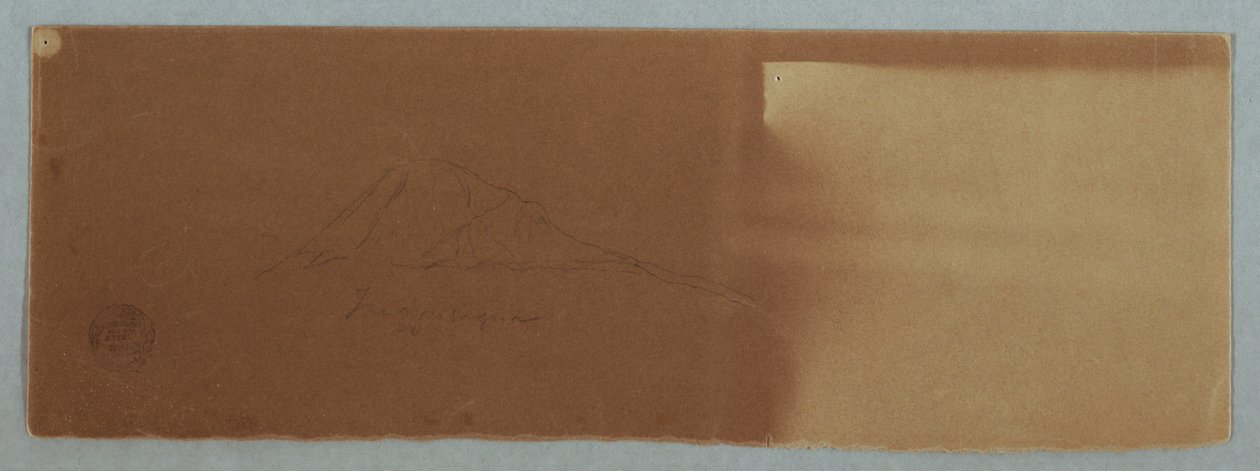 Tegning, Tungurahua-vulkanen, Ecuador, juni 1857 af Frederic Edwin Church