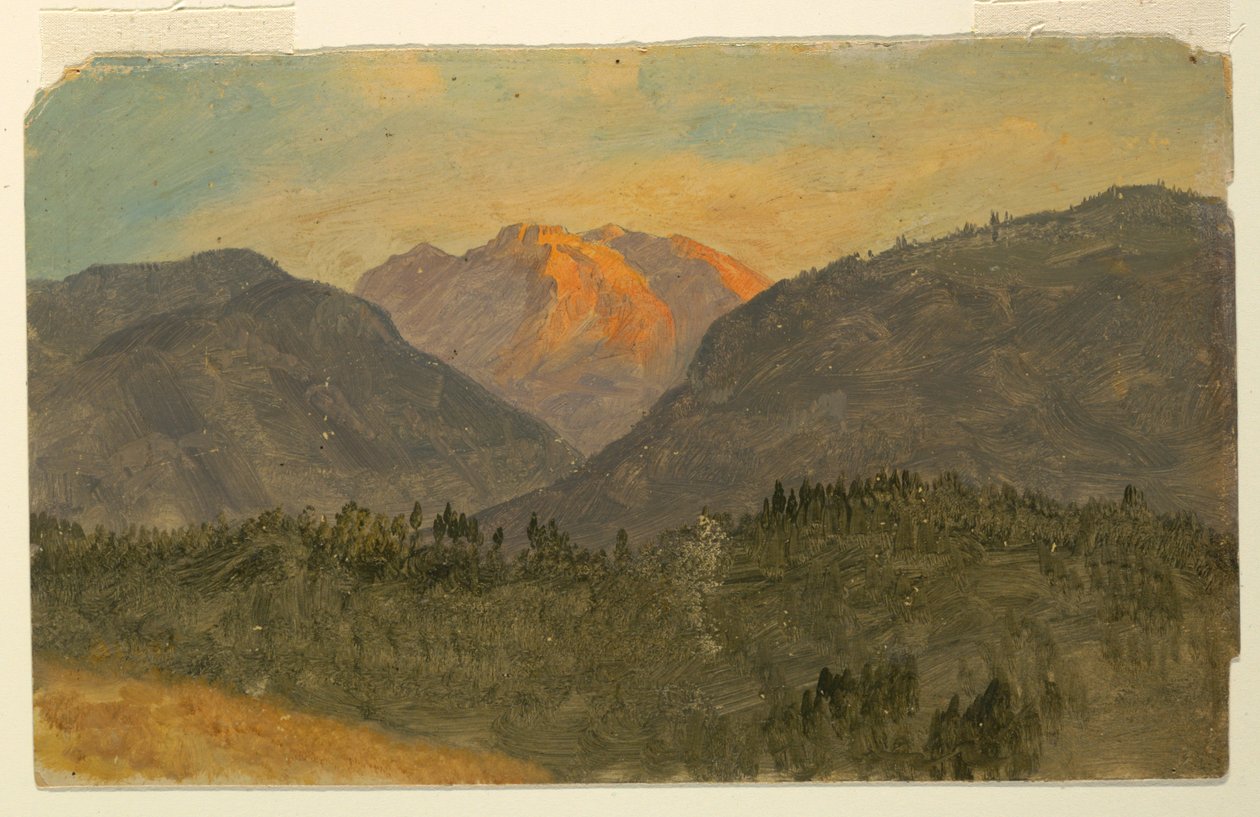 Tegning, Untesberg, nær Berchtesgaden, Bayern, 1868 af Frederic Edwin Church