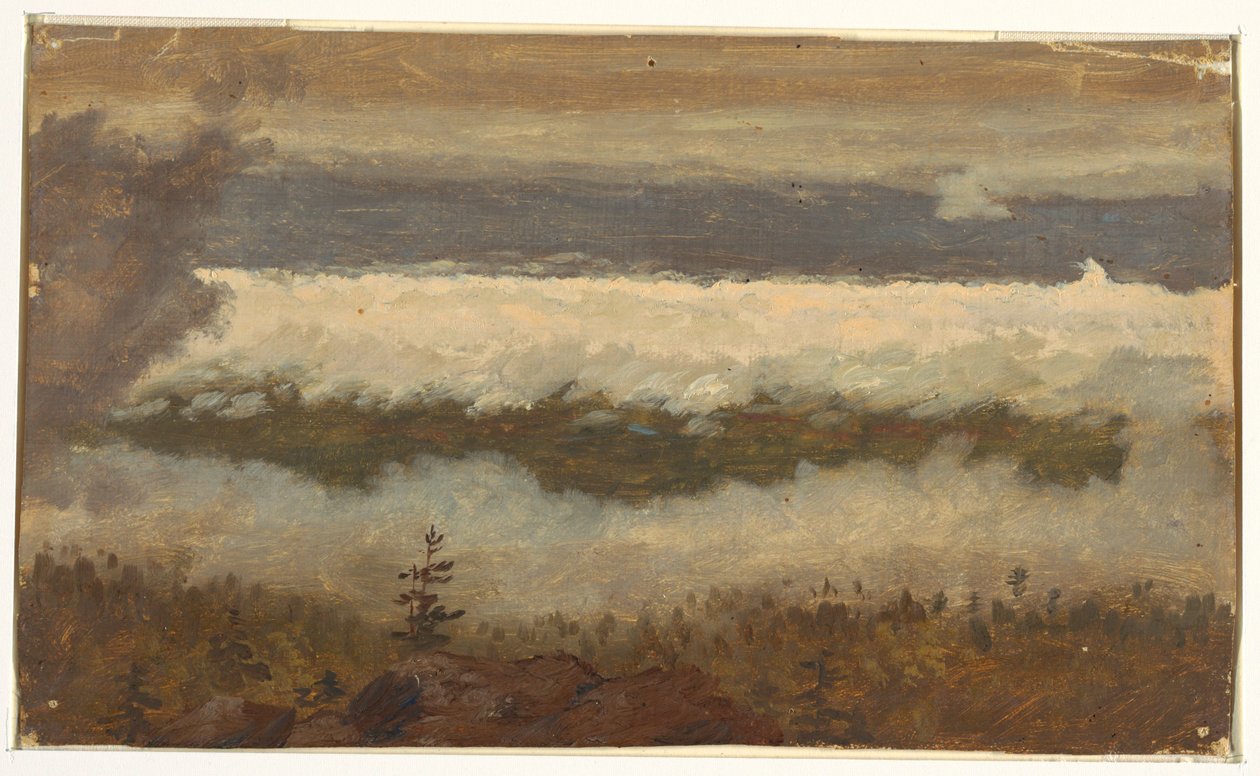 Tegning, Udsigt til skyer fra Catskill Mountain-Top, 1844-45 af Frederic Edwin Church