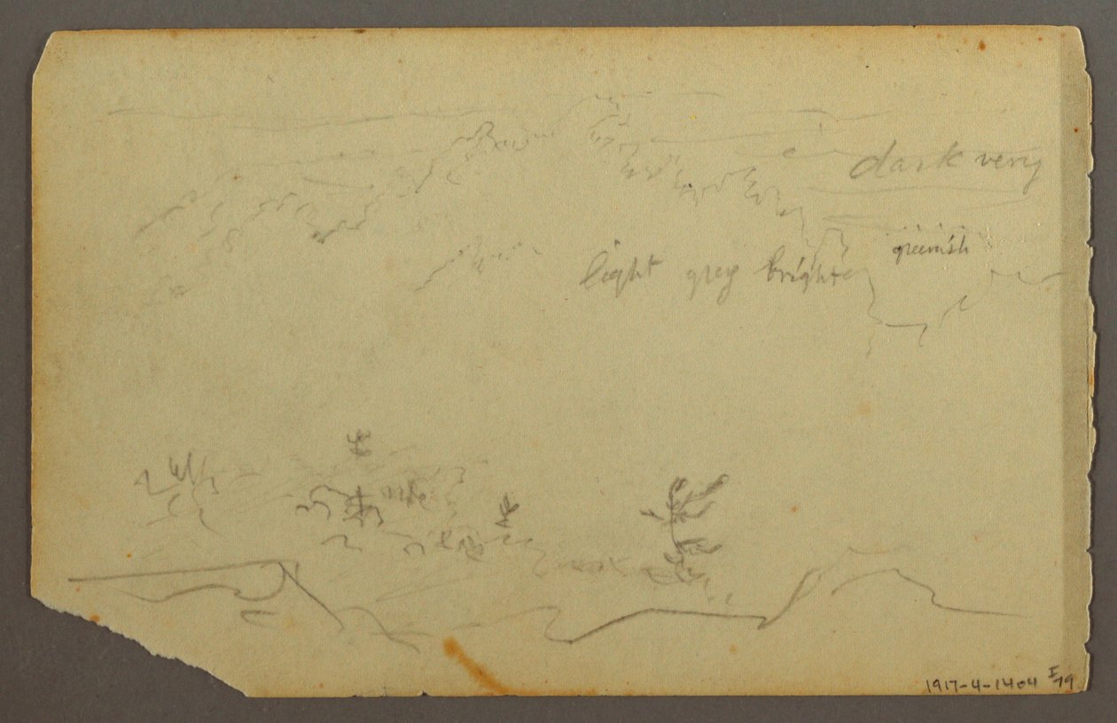 Tegning, Skovlandskab, 1844 af Frederic Edwin Church
