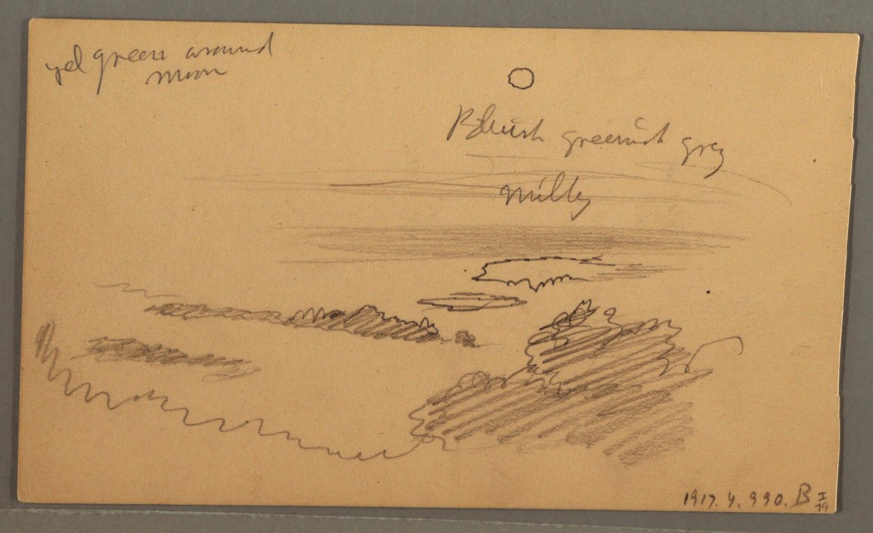 Tegning, Skovklædt dal, oktober 1873 af Frederic Edwin Church