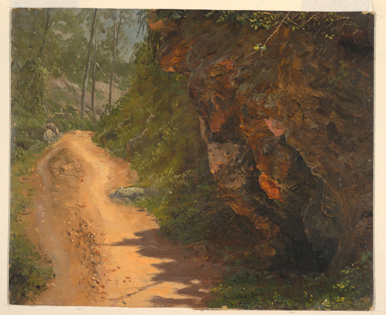 Tegning, Woodland Path, Jamaica, juni 1865 af Frederic Edwin Church