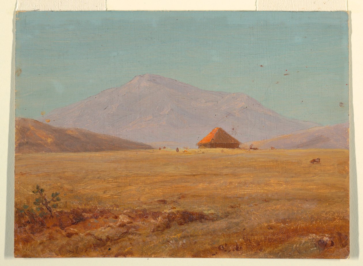 Ecuador ?, bjergplateau med hytte af Frederic Edwin Church