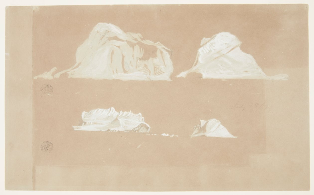 Flydende isbjerge af Frederic Edwin Church