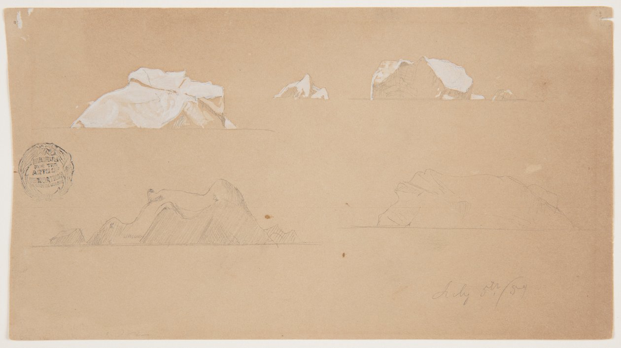 Flydende isbjerge af Frederic Edwin Church