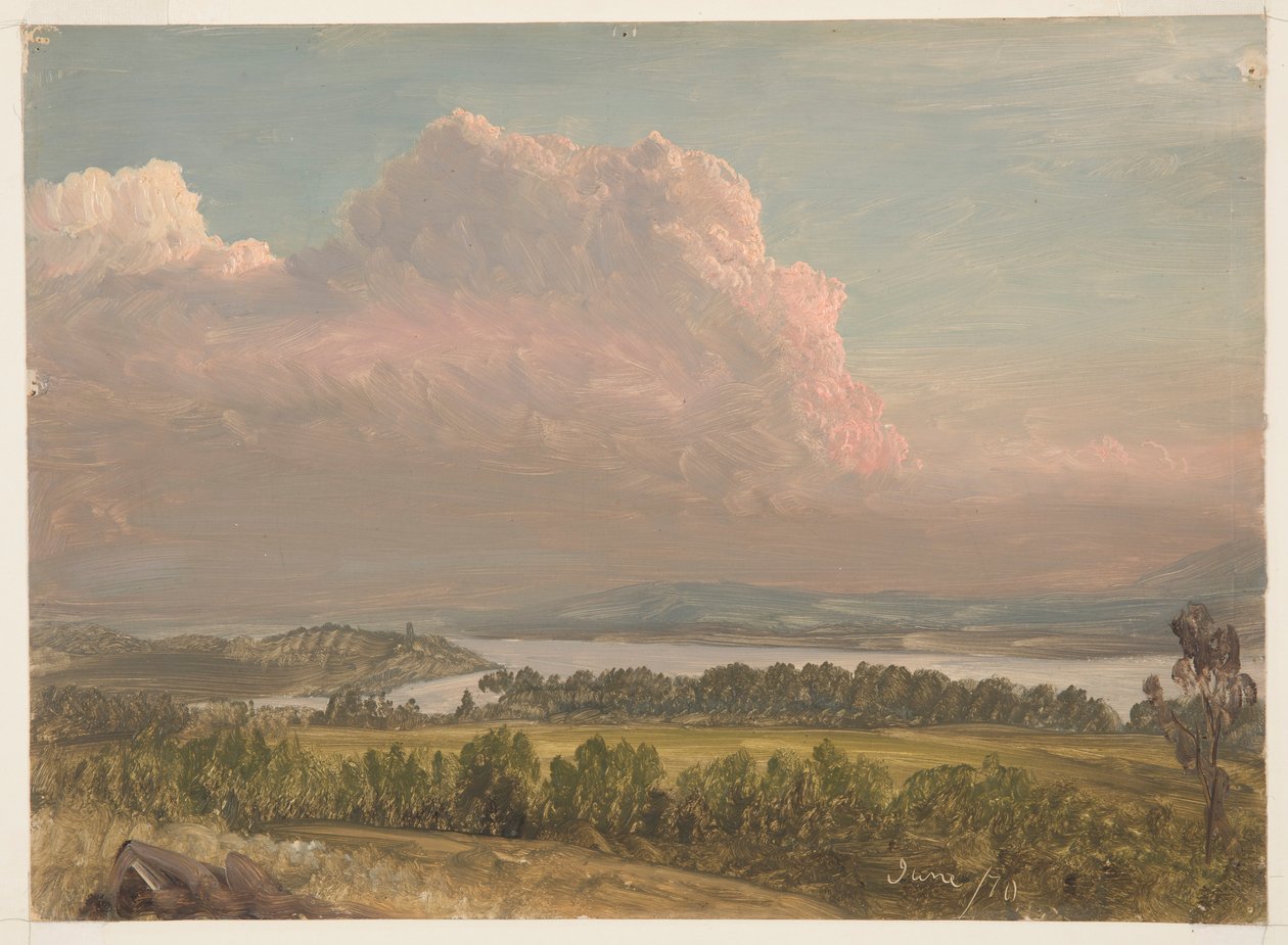 Høje skyer på tværs af Hudson af Frederic Edwin Church