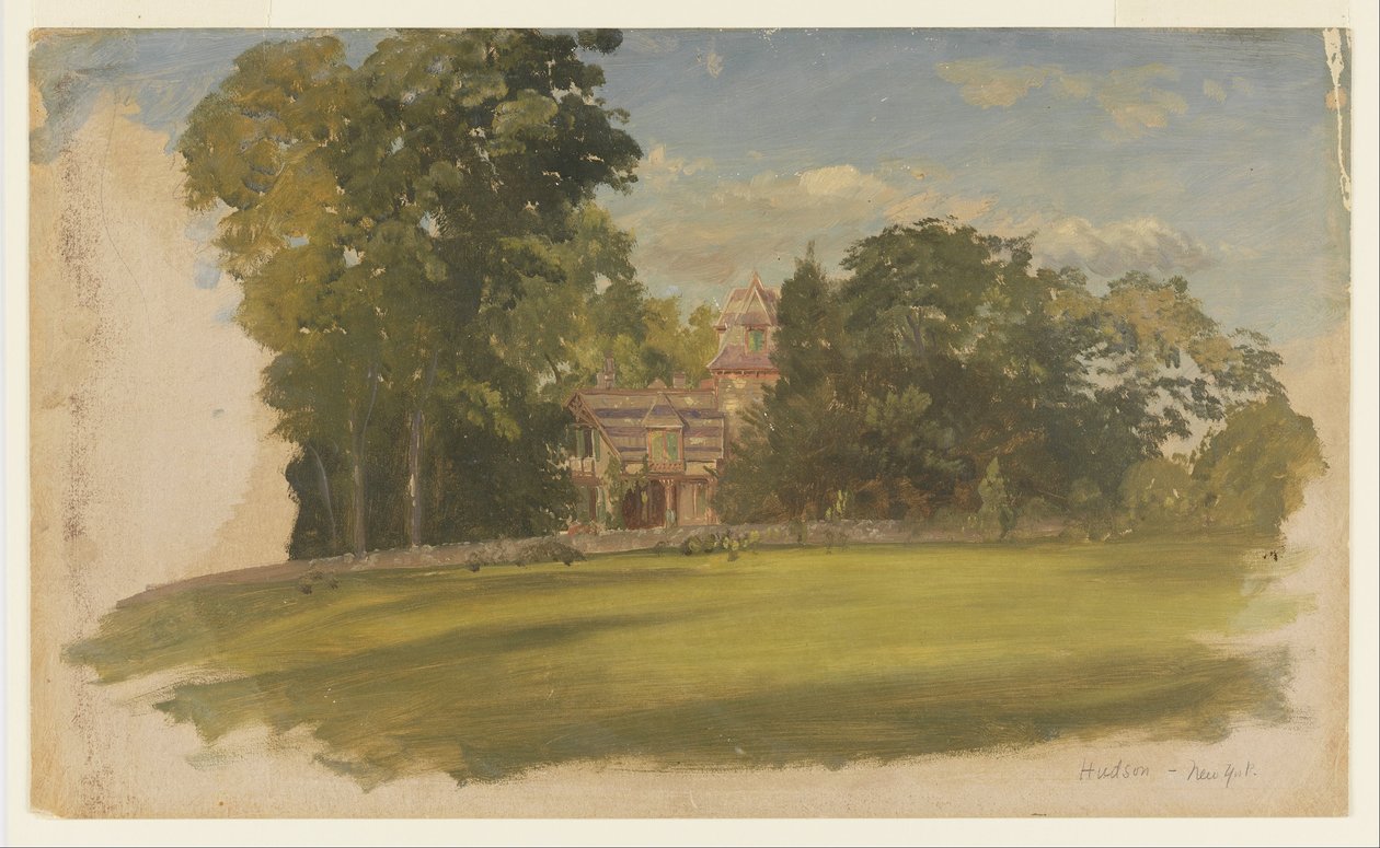 Hus i Hudson, New York af Frederic Edwin Church