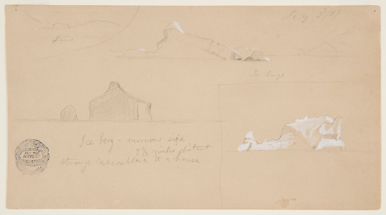 Isbjerg med mærkelig lighed med et hus af Frederic Edwin Church