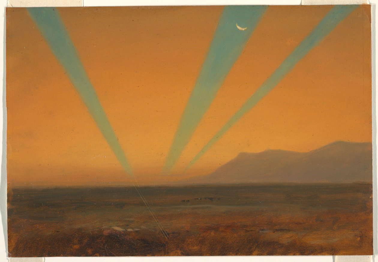 Landskab med solnedgang af Frederic Edwin Church