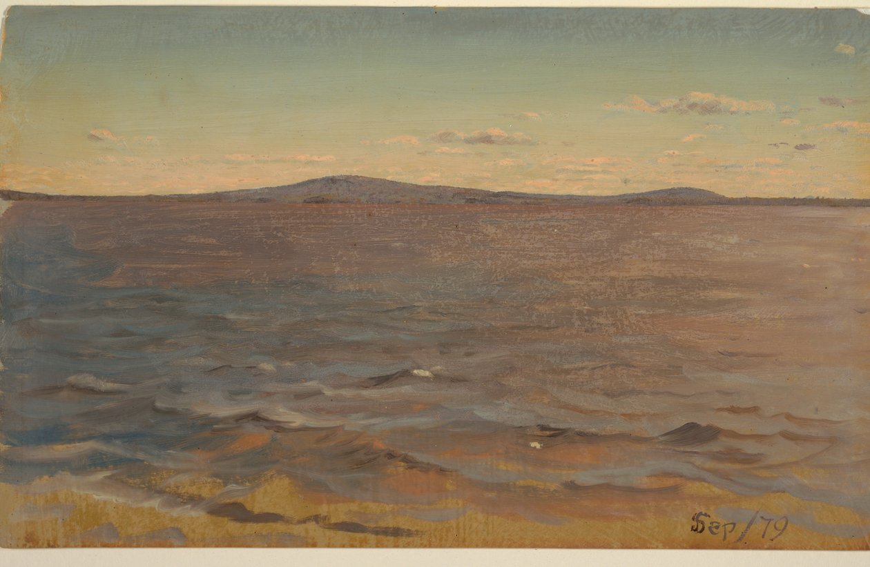 Maine -kysten, surf af Frederic Edwin Church