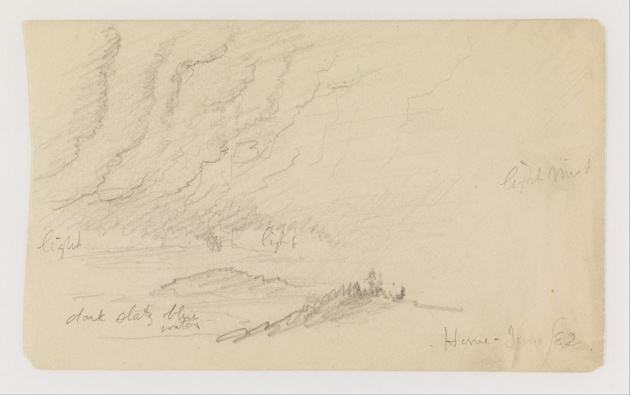 Tåge over flod og bakker af Frederic Edwin Church