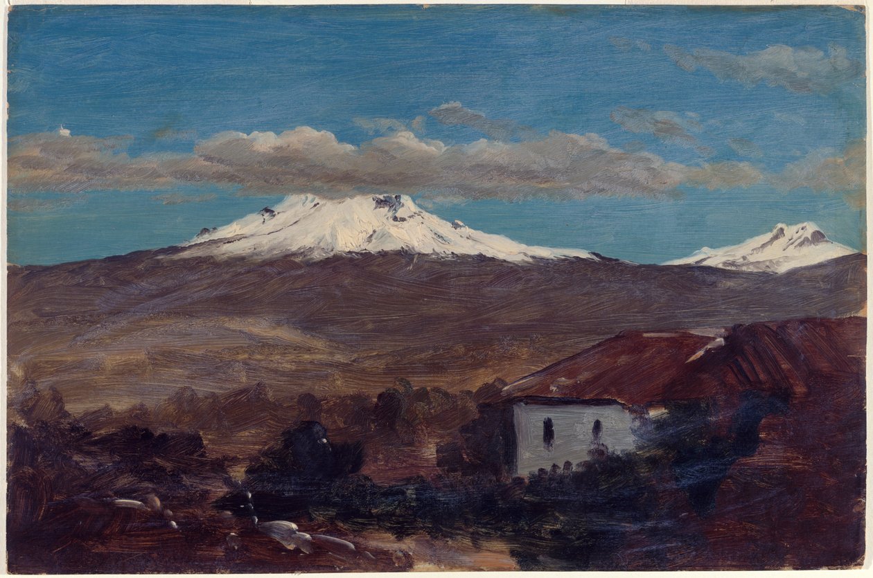 Mount Chimborazo vist fra Riobamba, Ecuador af Frederic Edwin Church