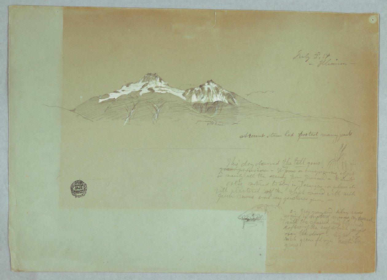 Mount Iliniza, Ecuador af Frederic Edwin Church