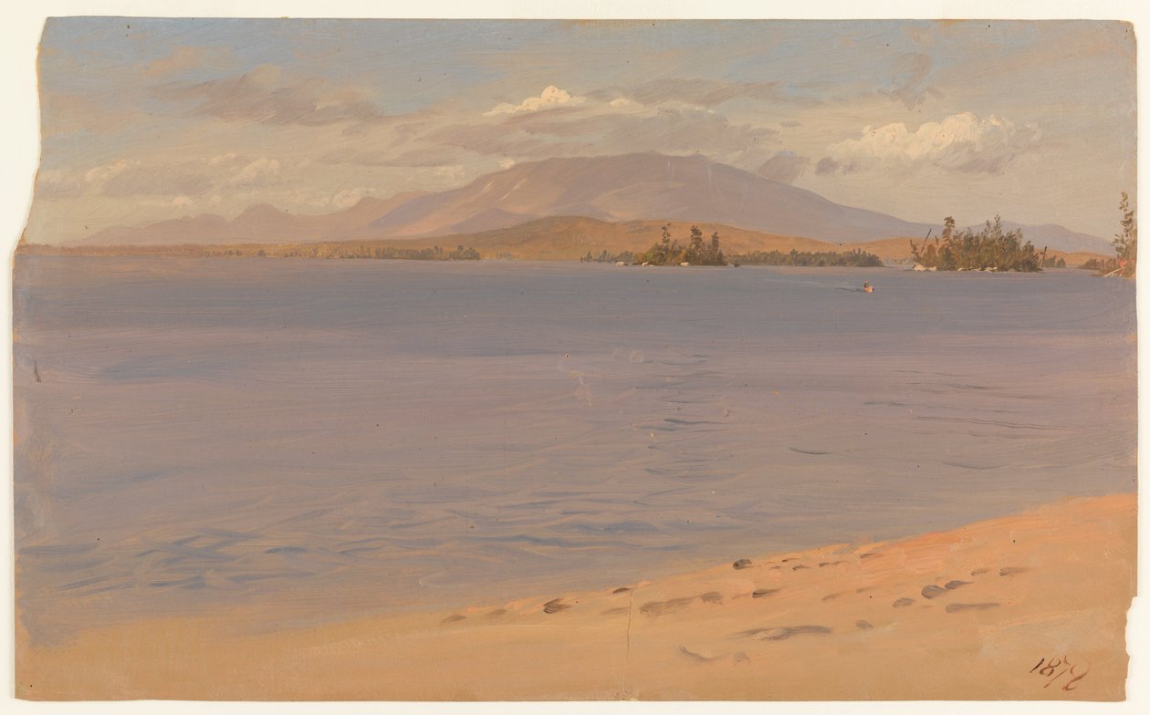 Mount Katahdin fra Lake Millinocket af Frederic Edwin Church