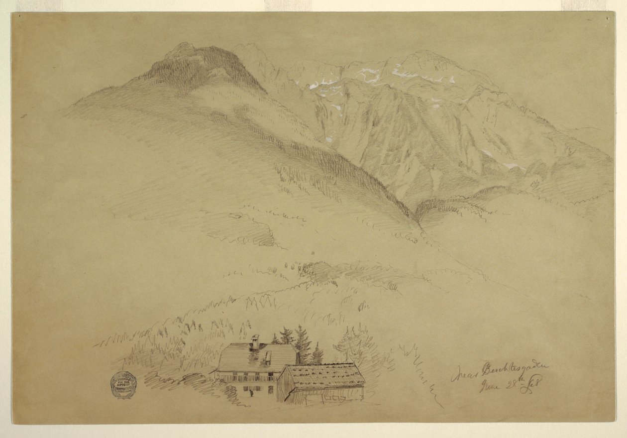 Mounts Goell og Brett nær Berchtesgarden, Bayern af Frederic Edwin Church