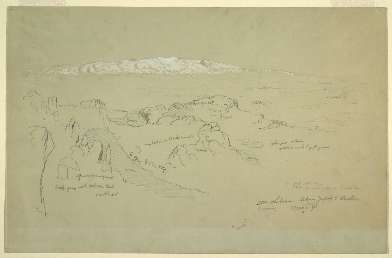 Mount Libanon mellem Yafoof og Baalbek af Frederic Edwin Church